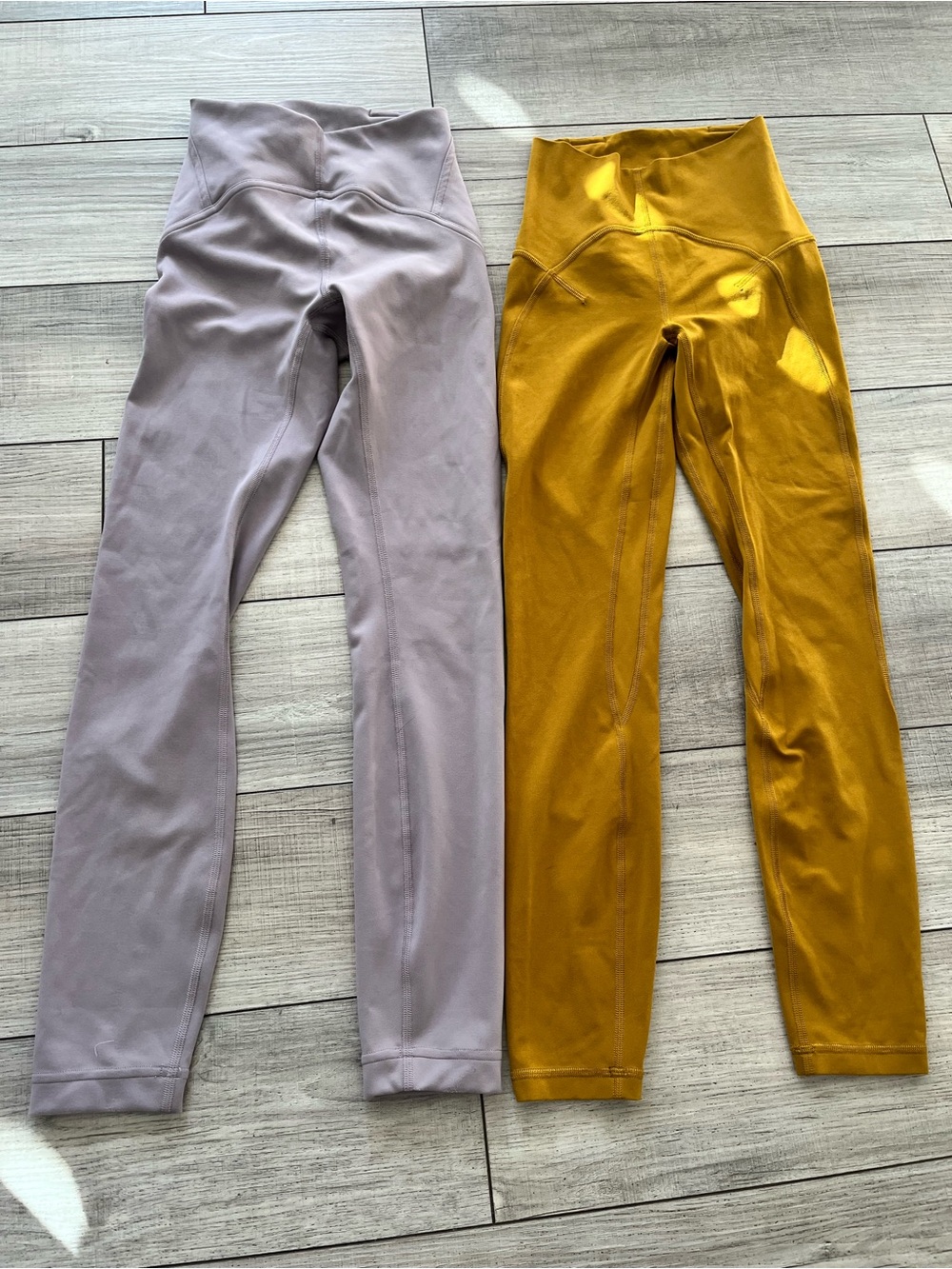 2 Pair Lululemon Leggings InStill Unlimit High Rise Size 0  Gold Spice Verbena